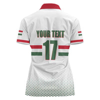 Custom Hungary Ice Hockey Women Polo Shirt White Style Come on Magyars