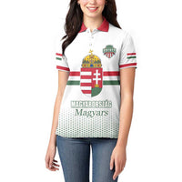 Custom Hungary Ice Hockey Women Polo Shirt White Style Come on Magyars