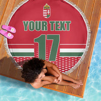 Custom Hungary Ice Hockey Beach Blanket Red Style Come on Magyars