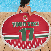 Custom Hungary Ice Hockey Beach Blanket Red Style Come on Magyars