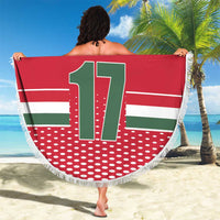 Custom Hungary Ice Hockey Beach Blanket Red Style Come on Magyars