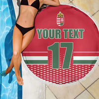 Custom Hungary Ice Hockey Beach Blanket Red Style Come on Magyars