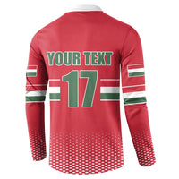 Custom Hungary Ice Hockey Button Sweatshirt Red Style Come on Magyars