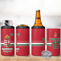Custom Hungary Ice Hockey 4 in 1 Can Cooler Tumbler Red Style Come on Magyars