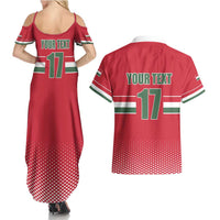 Custom Hungary Ice Hockey Couples Matching Summer Maxi Dress and Hawaiian Shirt Red Style Come on Magyars