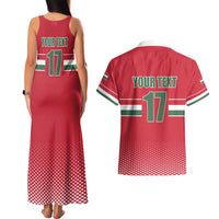 Custom Hungary Ice Hockey Couples Matching Tank Maxi Dress and Hawaiian Shirt Red Style Come on Magyars