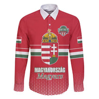 Custom Hungary Ice Hockey Family Matching Short Sleeve Bodycon Dress and Hawaiian Shirt Red Style Come on Magyars