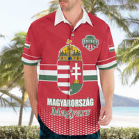 Custom Hungary Ice Hockey Hawaiian Shirt Red Style Come on Magyars