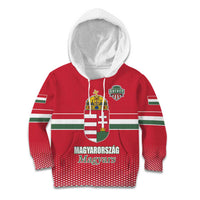 Custom Hungary Ice Hockey Kid Hoodie Red Style Come on Magyars