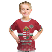 Custom Hungary Ice Hockey Kid T Shirt Red Style Come on Magyars