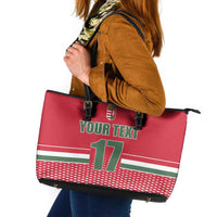 Custom Hungary Ice Hockey Leather Tote Bag Red Style Come on Magyars