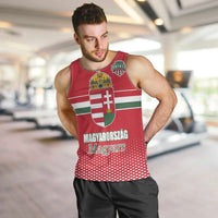 Custom Hungary Ice Hockey Men Tank Top Red Style Come on Magyars
