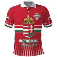 Custom Hungary Ice Hockey Polo Shirt Red Style Come on Magyars