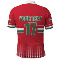 Custom Hungary Ice Hockey Polo Shirt Red Style Come on Magyars