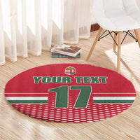 Custom Hungary Ice Hockey Round Carpet Red Style Come on Magyars