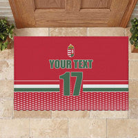 Custom Hungary Ice Hockey Rubber Doormat Red Style Come on Magyars