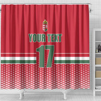 Custom Hungary Ice Hockey Shower Curtain Red Style Come on Magyars