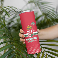 Custom Hungary Ice Hockey Skinny Tumbler Red Style Come on Magyars