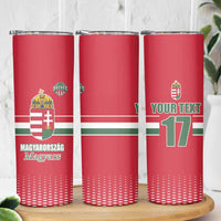 Custom Hungary Ice Hockey Skinny Tumbler Red Style Come on Magyars
