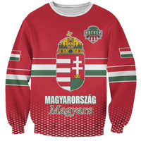 Custom Hungary Ice Hockey Sweatshirt Red Style Come on Magyars