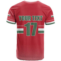 Custom Hungary Ice Hockey T Shirt Red Style Come on Magyars