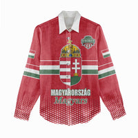 Custom Hungary Ice Hockey Women Casual Shirt Red Style Come on Magyars