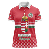 Custom Hungary Ice Hockey Women Polo Shirt Red Style Come on Magyars