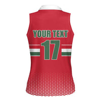 Custom Hungary Ice Hockey Women Sleeveless Polo Shirt Red Style Come on Magyars