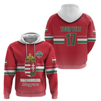 Custom Hungary Ice Hockey Zip Hoodie Red Style Come on Magyars