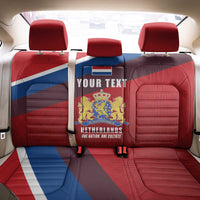 Personalized Netherlands Lion Back Car Seat Cover Nederland Flag and Coat of Arms