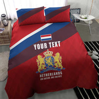 Personalized Netherlands Lion Bedding Set Nederland Flag and Coat of Arms