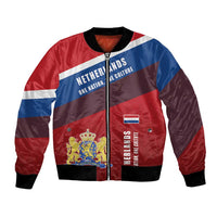 Personalized Netherlands Lion Bomber Jacket Nederland Flag and Coat of Arms