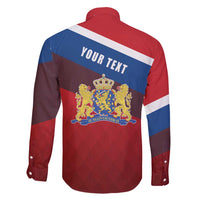 Personalized Netherlands Lion Family Matching Short Sleeve Bodycon Dress and Hawaiian Shirt Nederland Flag and Coat of Arms