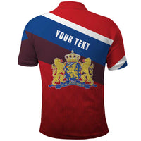 Personalized Netherlands Lion Polo Shirt Nederland Flag and Coat of Arms