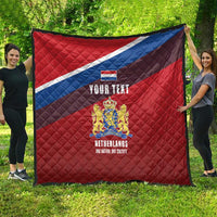 Personalized Netherlands Lion Quilt Nederland Flag and Coat of Arms