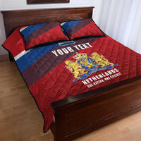 Personalized Netherlands Lion Quilt Bed Set Nederland Flag and Coat of Arms