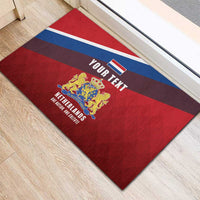 Personalized Netherlands Lion Rubber Doormat Nederland Flag and Coat of Arms