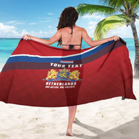 Personalized Netherlands Lion Sarong Nederland Flag and Coat of Arms