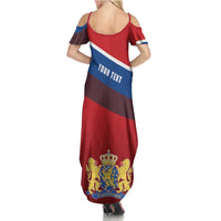 Personalized Netherlands Lion Summer Maxi Dress Nederland Flag and Coat of Arms