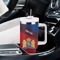 Personalized Netherlands Lion Tumbler With Handle Nederland Flag and Coat of Arms