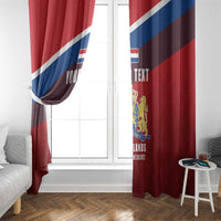 Personalized Netherlands Lion Window Curtain Nederland Flag and Coat of Arms
