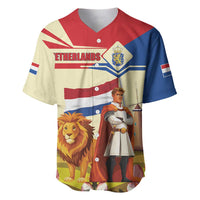 Netherlands Lion and Knight Baseball Jersey Tulips and Windmills
