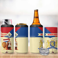 Netherlands Lion and Knight 4 in 1 Can Cooler Tumbler Tulips and Windmills