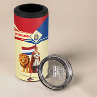 Netherlands Lion and Knight 4 in 1 Can Cooler Tumbler Tulips and Windmills