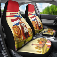 Netherlands Lion and Knight Car Seat Cover Tulips and Windmills