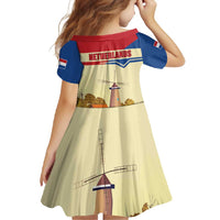 Netherlands Lion and Knight Family Matching Off Shoulder Maxi Dress and Hawaiian Shirt Tulips and Windmills