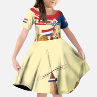 Netherlands Lion and Knight Family Matching Tank Maxi Dress and Hawaiian Shirt Tulips and Windmills