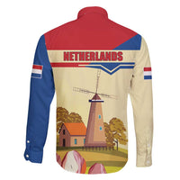 Netherlands Lion and Knight Family Matching Tank Maxi Dress and Hawaiian Shirt Tulips and Windmills