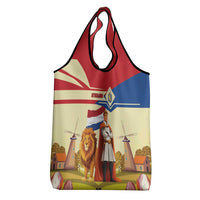 Netherlands Lion and Knight Grocery Bag Tulips and Windmills
