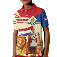Netherlands Lion and Knight Kid Polo Shirt Tulips and Windmills